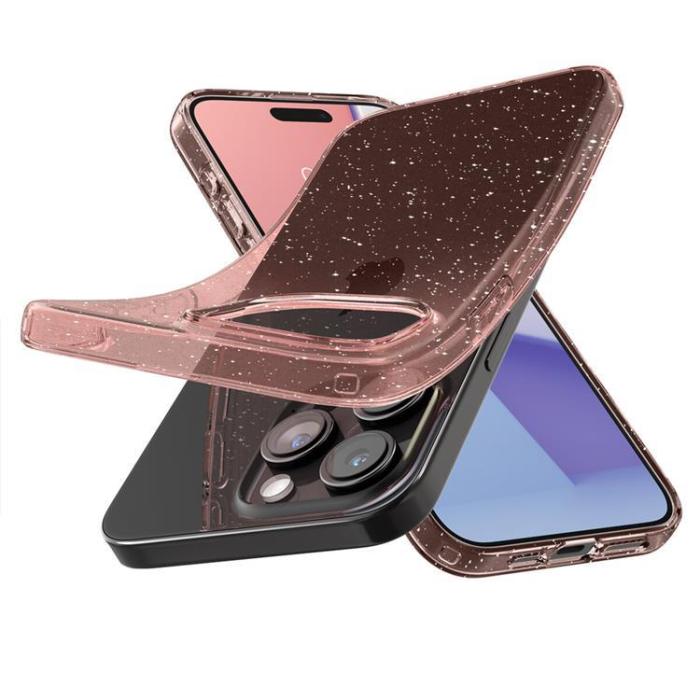 Spigen - Spigen iPhone 15 Pro Max Mobilskal Liquid Crystal - Rosa