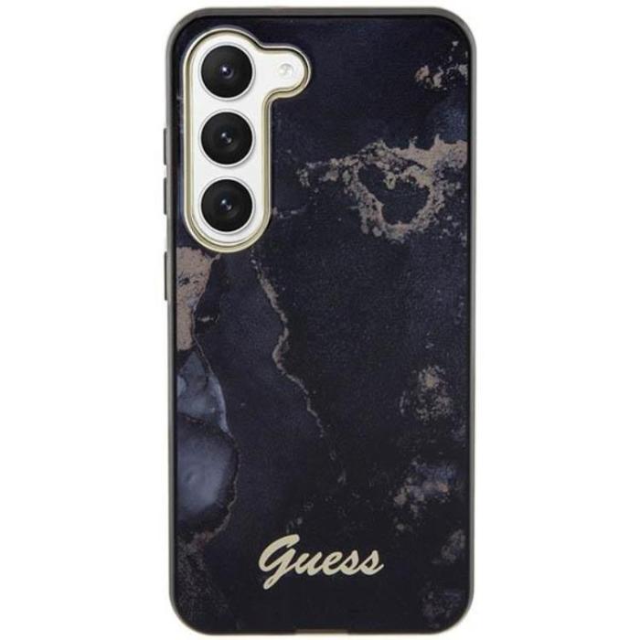 Guess - Guess Galaxy S23 Mobilskal Marble - Svart