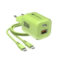 Forcell - Forcell Snabbladdare USB-C/USB-A 33W USB-C Kabel GaN III PD QC