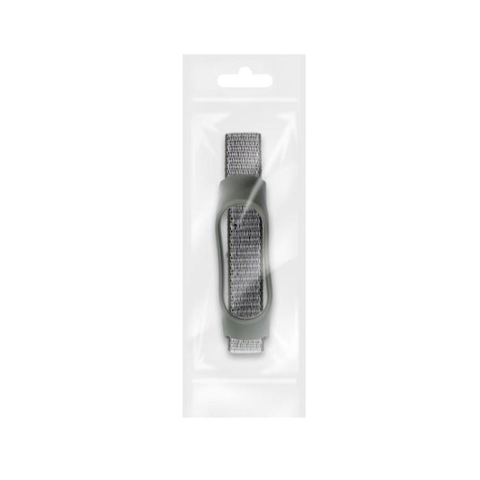 OEM - Xiaomi Mi Smart Band 5/6/7 Armband Nylon 19 - Grå