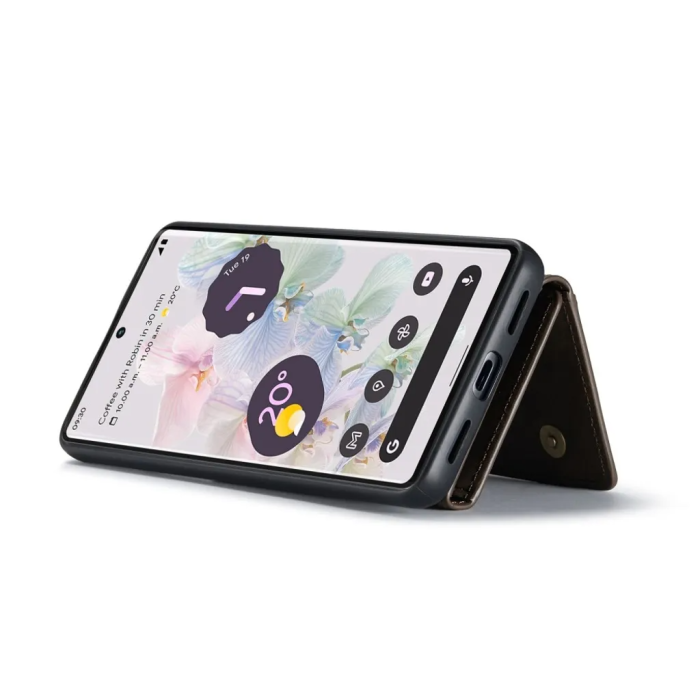 DG.MING - DG.MING Google Pixel 7 Pro Plånboksfodral M2 2IN1 - Mörkbrun