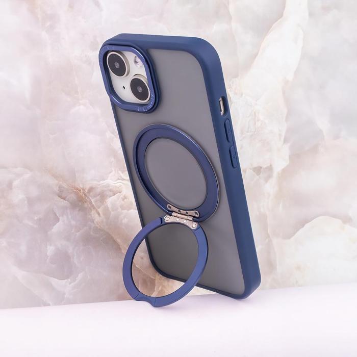 OEM - Mag Ring Roterande Skal iPhone 13 Pro Marint Blått