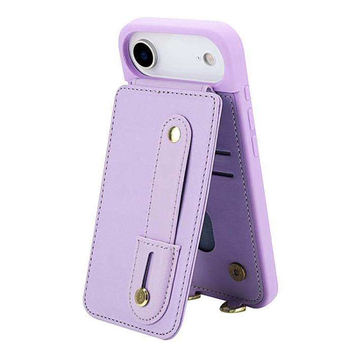 A-One Brand - iPhone 17 Air Mobilskal korthållare Med Axelrem - Lila