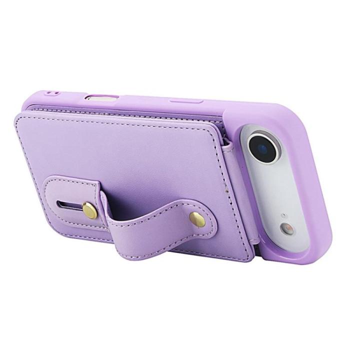 A-One Brand - iPhone 17 Air Mobilskal korthållare Med Axelrem - Lila