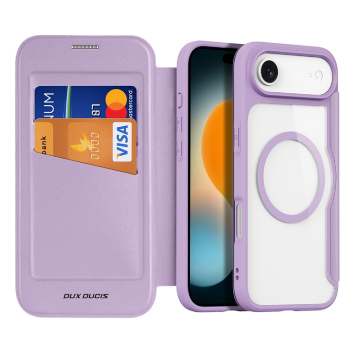 Dux Ducis - Dux Ducis iPhone Air Plånboksfodral MagSafe Skin X Pro - Lila Rosa