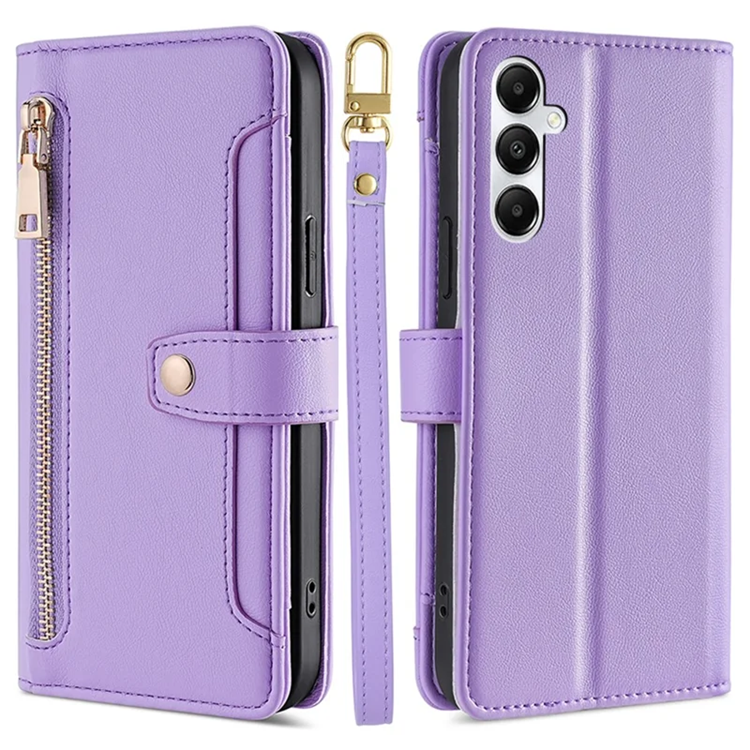 Galaxy A05s Konstläder Plånboksfodral med 2 Rem - Lila (Lila) | 2353 | AlltMobil