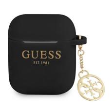 Guess - Guess Silicone Charm Collection Skal Airpods - Svart
