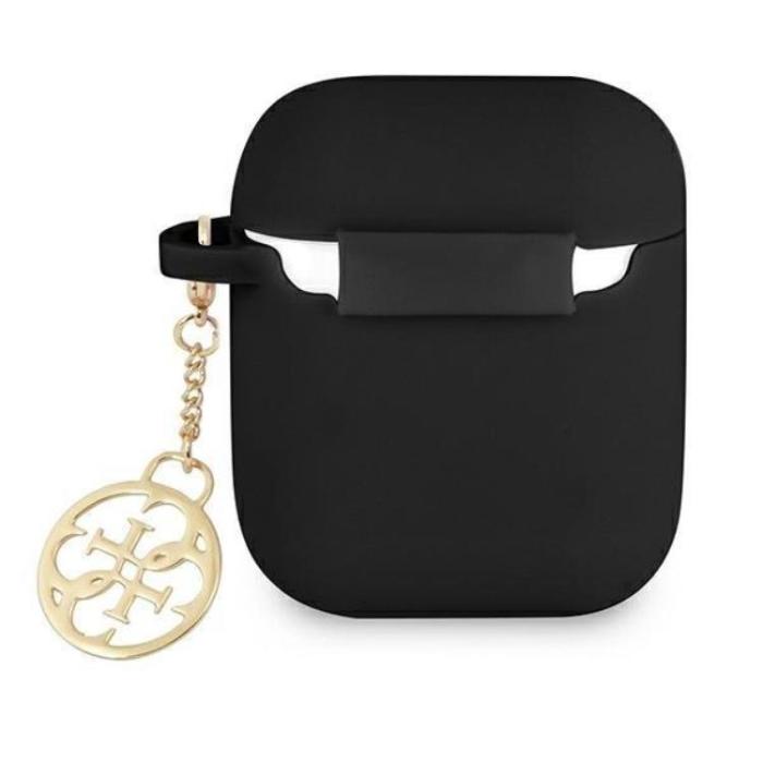 Guess - Guess Silicone Charm Collection Skal Airpods - Svart