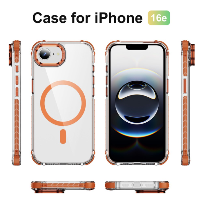 A-One Brand - iPhone 16e Mobilskal MagSafe Kickstand - Orange