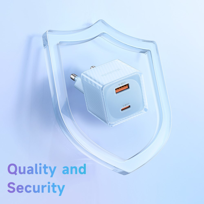 Mcdodo - MCDODO GaN Snabbladdare 33W USB-A - USB-C EU CH-415 - Blå