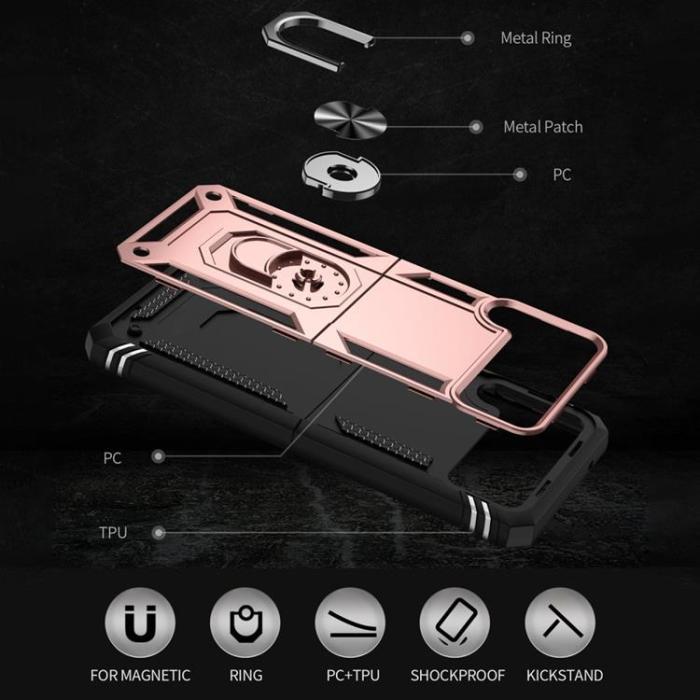 A-One Brand - Galaxy Z Flip 4 Skal Ringhållare Kickstand - Rosa Guld