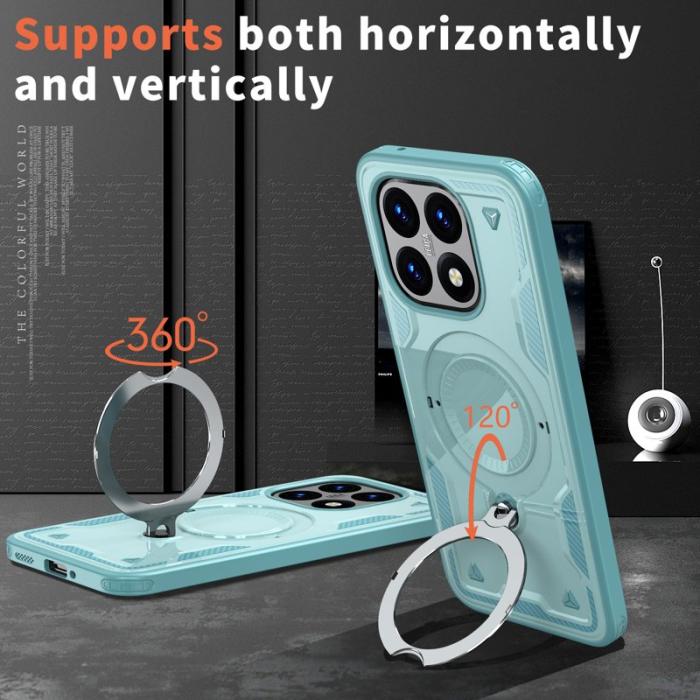 N/A - Mobilskal till Xiaomi 15T Militärt Skydd Plast Kickstand - Blå