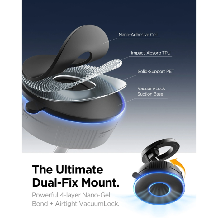 Spigen - Spigen Bilhållare Instrumentbräda Magsafe Magnetic Vcuumlock - Svart