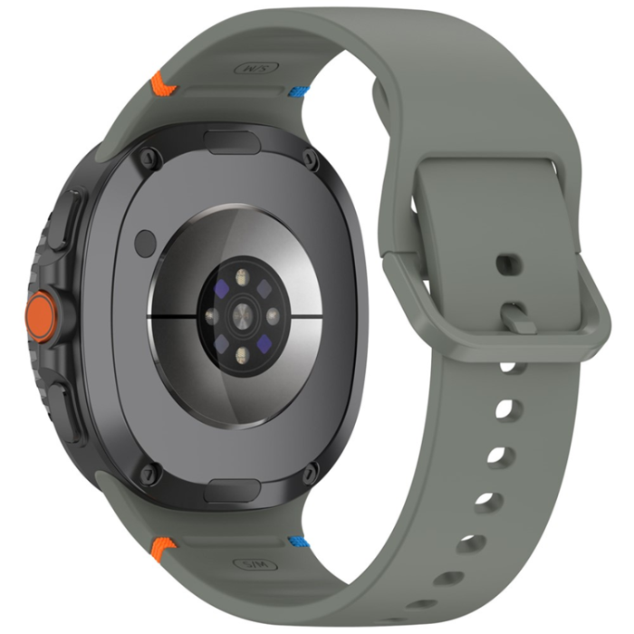 A-One Brand - Galaxy Watch 8/8 Classic (40/44/46mm) Armband Stitching Line Decor - Army Grön