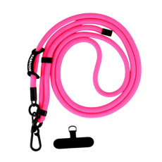 A-One Brand - Crossbody Mobilrem Lanyard Justerbar 7mm - Fluorescerande ros