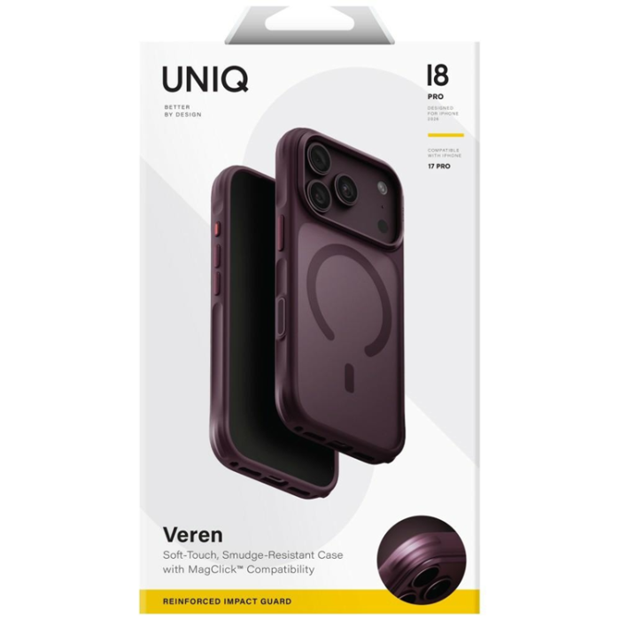 UNIQ - Uniq Mobilskal för iPhone 18 Pro Max/17 Pro Max MagSafe Veren - Burgundy