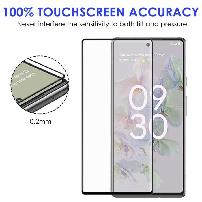 A-One Brand - [1-PACK] Härdat Glas Skärmskydd Google Pixel 6a - Svart