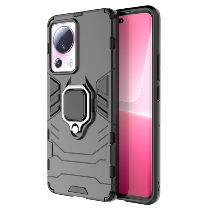 OEM - Xiaomi 13 Lite Mobilskal Ring Armor Magnetic Hållare - Svart