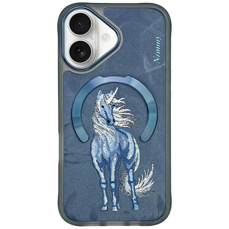Nimmy iPhone 16 Mobilskal MagSafe Fantasy Animal - Blå | 2353 | AlltMobil