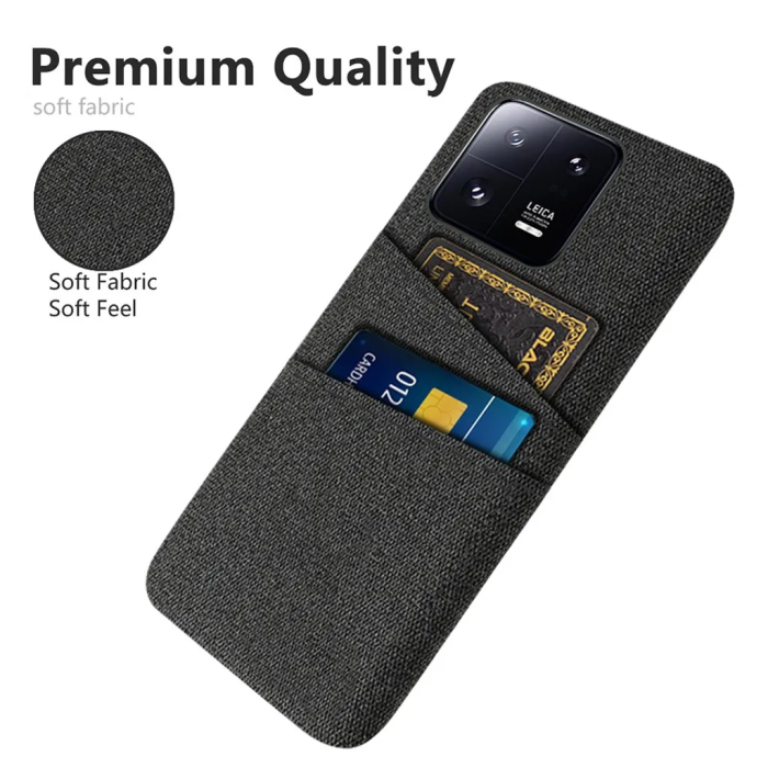 Taltech - Xiaomi 13 Pro 5G Mobilskal Korthållare - Svart