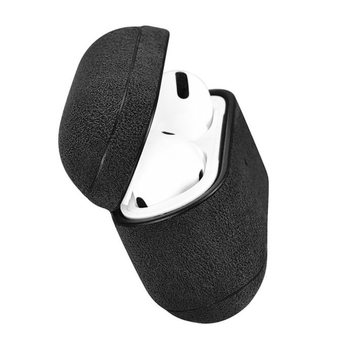 UTGATT5 - iCarer Alcantara Läder Skal Airpods Pro - Svart