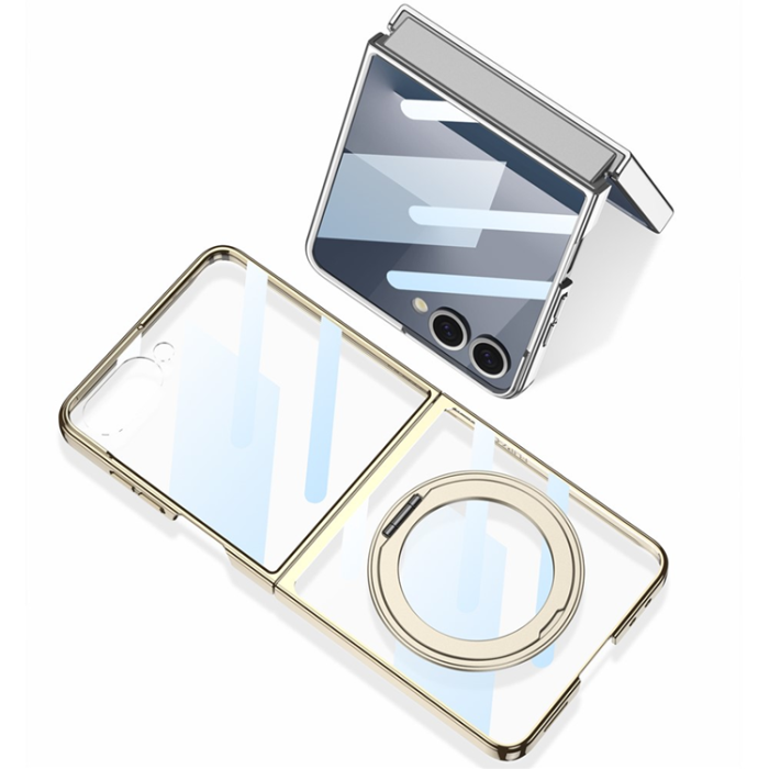 GKK - GKK Galaxy Z Flip 7 Mobilskal Kickstand - Transparent