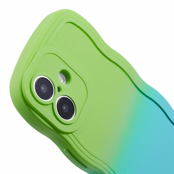 A-One Brand - iPhone 17 Mobiskal Gradient Color TPU - Grön + Babyblå