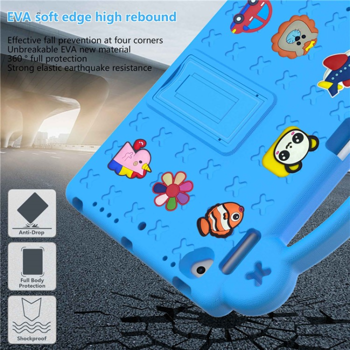 A-One Brand - iPad Air 2 (2014)/Air (2013) Skal EVA Kickstand Shockproof - Ljusblå