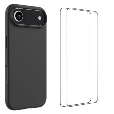 WANLONFENG - WANLONFENG iPhone 17 Air Mobilskal Med 2st Härdat Glas - Svart