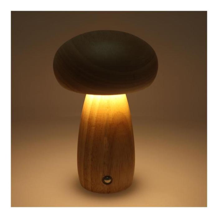 OEM - Bordslampa Vid Sängen Mushroom Art Deco MTWTHN - Trä