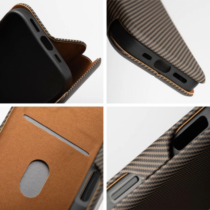OEM - Xiaomi Redmi Note 14 Plånboksfodral Folio Side Magnet - Brun