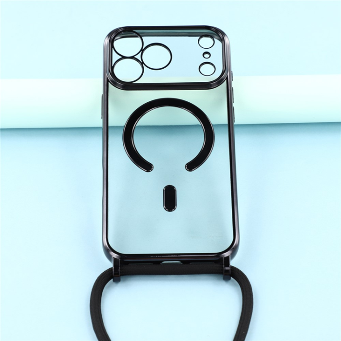A-One Brand - iPhone 17 Pro Max Mobilskal MagSafe Electroplating TPU - Svart
