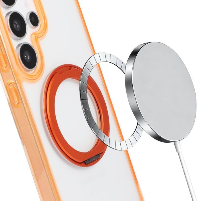 OEM - Mobilskal till Samsung Galaxy S26 Ultra Magnetiskt Ställ TPU + PC - Svart