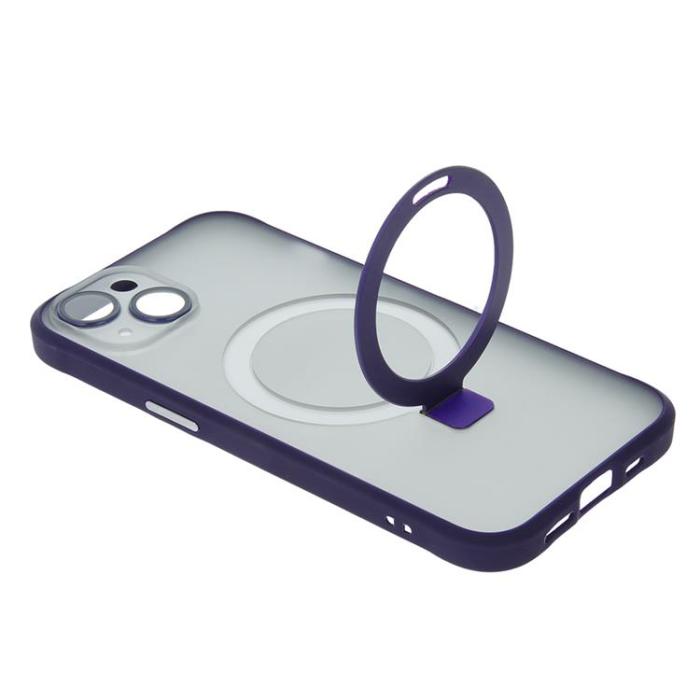 OEM - iPhone 15 Pro Max Mobilskal MagSafe Ring - Lila