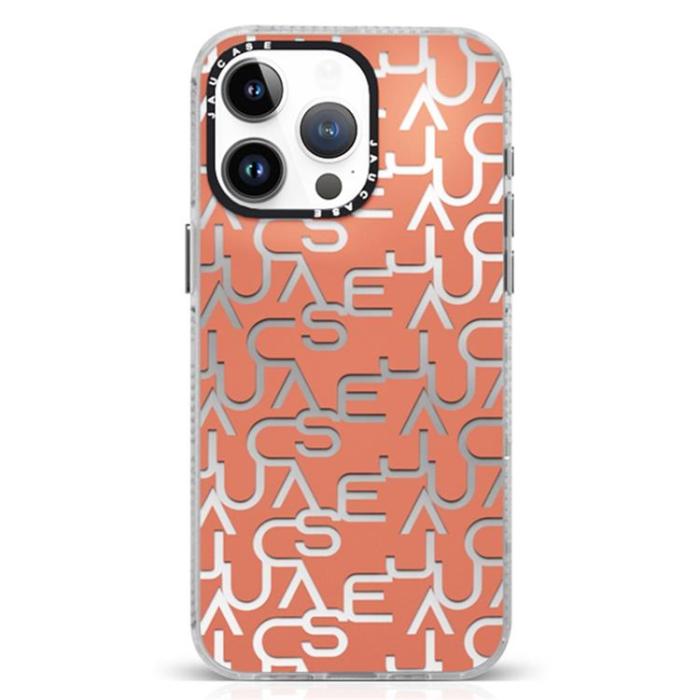 JAUCASE - JAUCASE iPhone 15 Pro Max Mobilskal Letters Design Matte - Orange