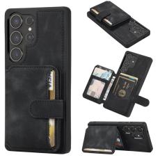 OEM - Pl&aring;nboksfodral f&ouml;r Samsung Galaxy S26 Ultra TPU + &Auml;kta l&auml;der - Svart