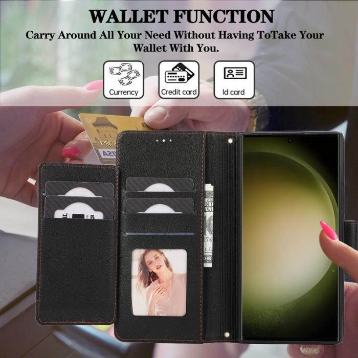 OEM - Mobilfodral för Samsung Galaxy S26 Ultra TKonstläder - Svart