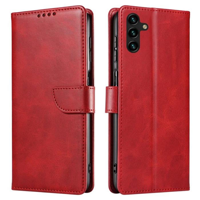 OEM - Mobilskal för Samsung Galaxy S26 Konstläder Kickstand - Röd