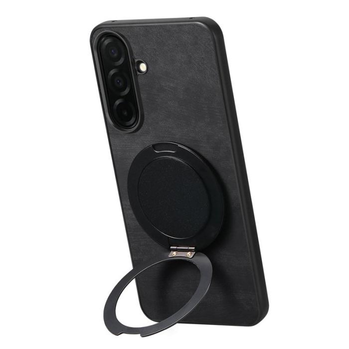 OEM - Mobilskal för Samsung Galaxy S26 Konstläder Kickstand - Svart