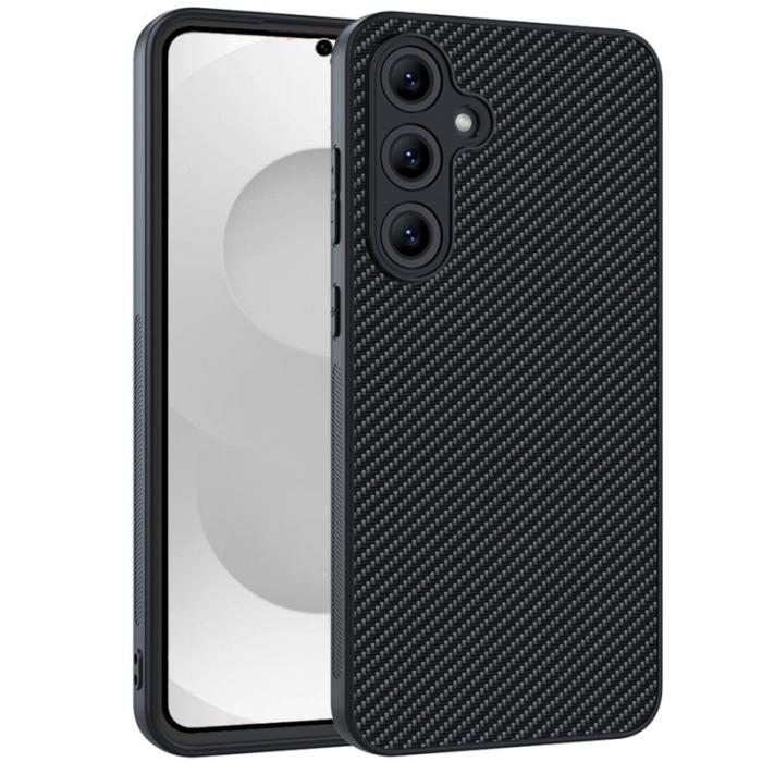 OEM - Mobilskal för Samsung Galaxy S26 Konstläder + PC - Svart