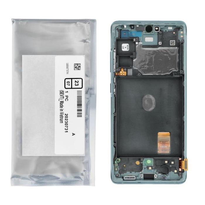 SpareParts - Galaxy S20 FE 4G/5G Skärm med LCD-display Service Pack - Grön