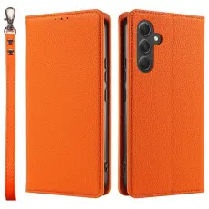 OEM - Pl&aring;nboksfodral f&ouml;r Samsung Galaxy S26 Magnetiskt Konstl&auml;der - Orange