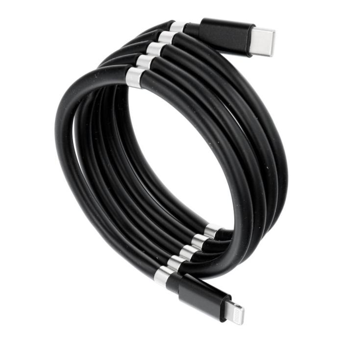 OEM - USB-C till Lightning kabel PD18W magnetisk 3A svart 1m