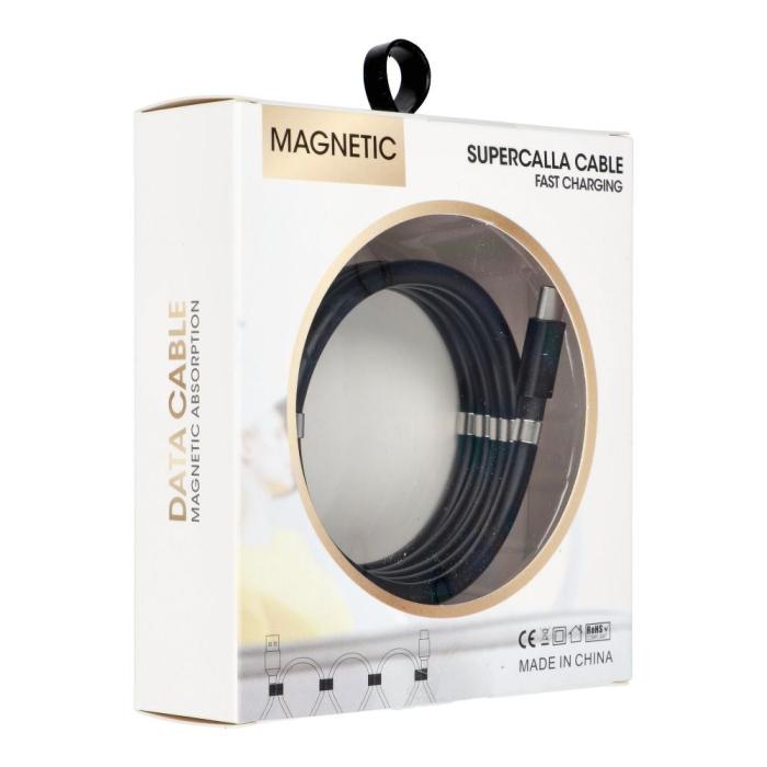 OEM - USB-C till Lightning kabel PD18W magnetisk 3A svart 1m