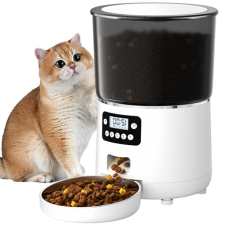 OEM - 4L Husdjursmatare Programmerbar Matautomat för Katter/Hundar - Vit
