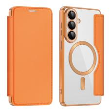 OEM - Mobilskal f&ouml;r Samsung Galaxy S26 Magnetiskt Konstl&auml;der RFID - Orange
