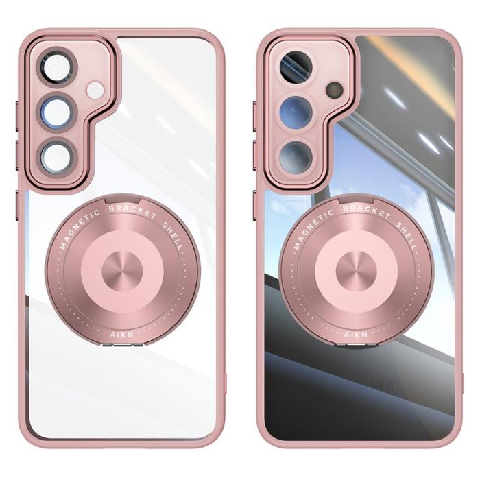 OEM - Mobilskal för Samsung Galaxy S26 Plus Magnetiskt PC + TPU med Kickstand - Rosa