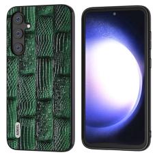 ABEEL - ABEEL Samsung Galaxy S23 FE Pl&aring;nboksfodral Mahjong Gr&ouml;n &Auml;kta L&auml;der