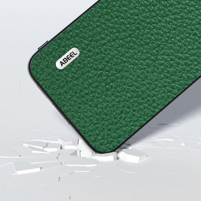 ABEEL - ABEEL Samsung Galaxy S23 FE Plånboksfodral Äkta Läder Grön