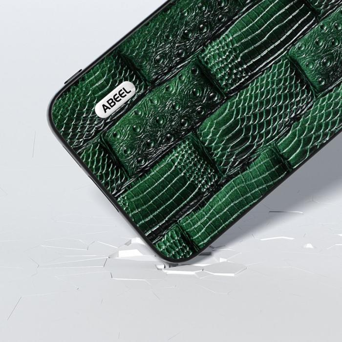 ABEEL - ABEEL Samsung Galaxy S23 FE Plånboksfodral Mahjong Grön Äkta Läder